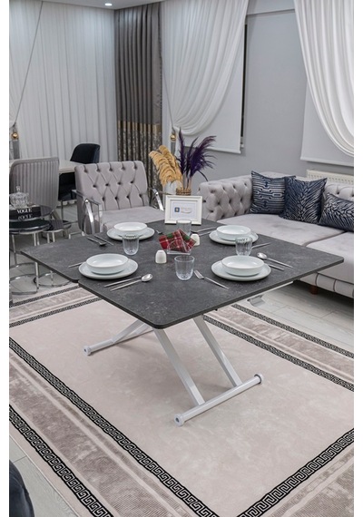 Home Üst Tabla Mdf Kartal Oval Köşe Alt Beyaz