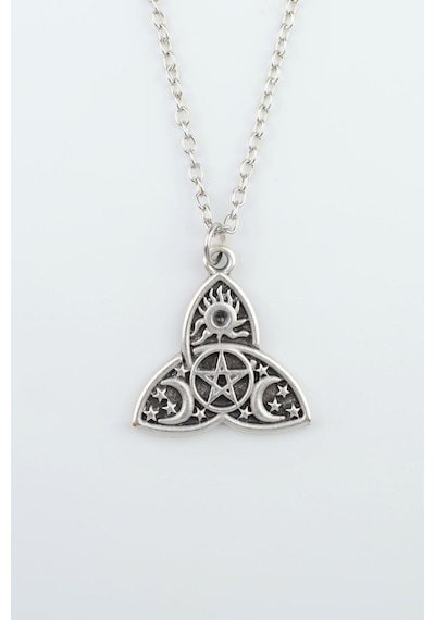 Triquetra Düz Zincir Kolye Gümüş