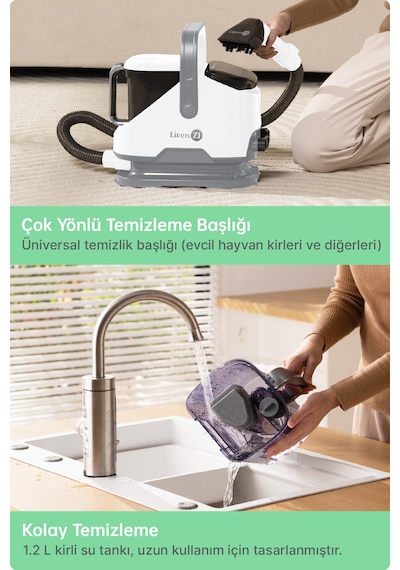 Livenzi Jjb-737-ıı Koltuk Halı Yıkama Ve Leke Çıkartma Makinesi-beyaz