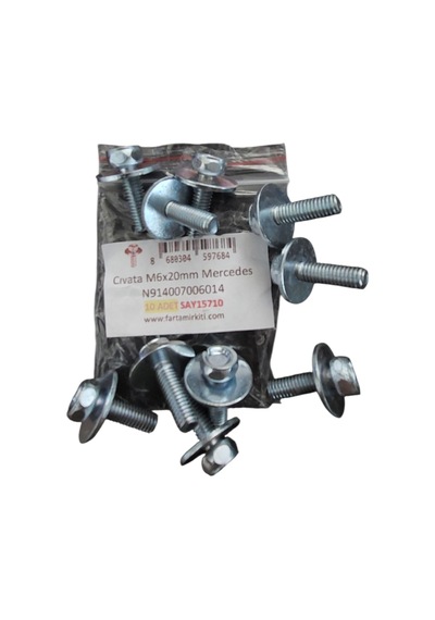 Cıvata M6x20mm Mercedes N914007006014 10 Adet 15710 Marka İle Uyumlu M22 x 170