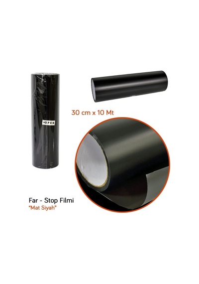 Carub 30 Cm X 10 Mt Mat Siyah Far Stop Filmi Br1190447