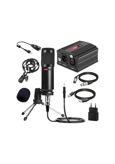 Lastvoice BM800GP PAK Condenser Mikrofon Phantom Power Mini Tripod Ses Kartı
