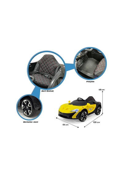 Akar Oyuncak Quantum 12 Volt Uzaktan Kumandalı Akülü Çocuk Yarış Arabası Beyaz