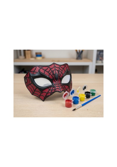 3d Baskı Örümcek Adam Maskesi Boyanabilir Maske 6'lı Boya Ve Fırça Dahil Diğer