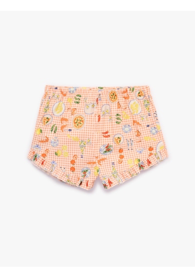Koton Pamuklu Rahat Kesim Fiyonk Detaylı Kiraz Baskılı Şort Pijama Altı Turuncu Desenli 6slk80067mw Koton Pamuklu Rahat Kesim Fiyonk Detaylı Kiraz Baskılı Şort Pijama Altı Turuncu Desenli 6slk80067mw