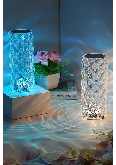 Kumandalı Ve Dokunmatik Kristal Masa Lambası Diamond Table Lamp Usb Charging Touch Lamp