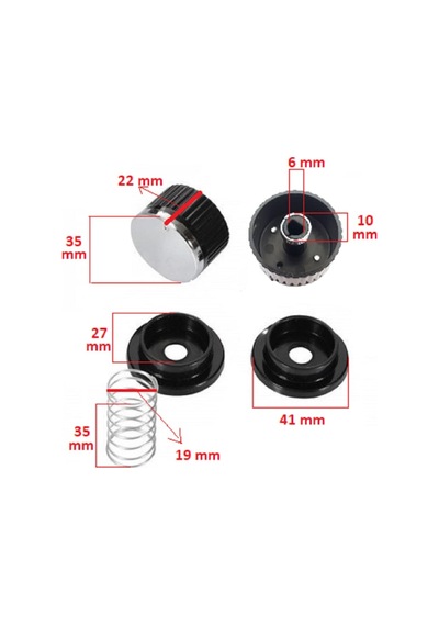 Hotpoint Ariston Uyumlu 4 Lü Takımı Ankastre Set Üstü Ocak Düğmesi Yayli - 552347854