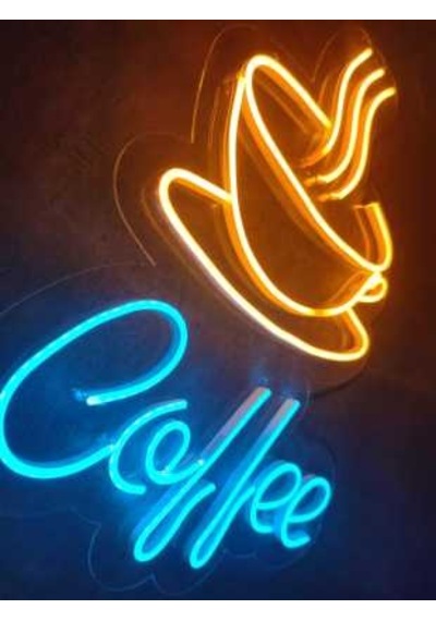Coffee Neon Tabela Kahve Neon Yazı Dekoratif Duvar Aydınlatması
