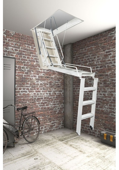 Aytürk Fantozzi Acı3 Menşei Italya 70x130 3 Katlanır Metal Çatı Merdivenleri H:300cm Standart Model