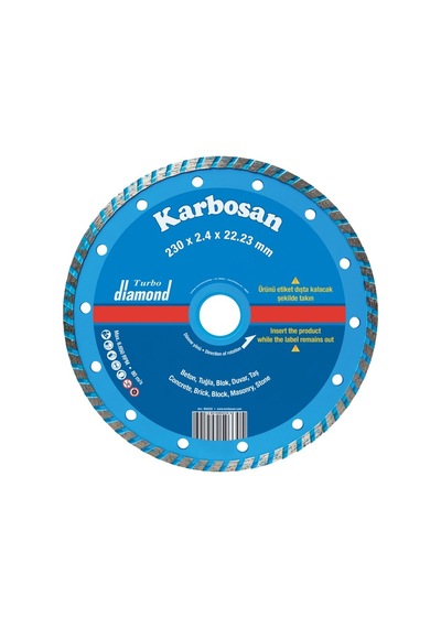 Karbosan Elmas Kesici Turbo Kanallı 115X2.0X22.23 MM