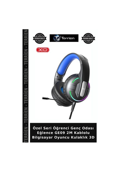 Özel Seri Öğrenci Genç Odası Eğlence Ge09 2m Kablolu Bilgisayar Oyuncu Kulaklık 3d Gaming Kulaklık