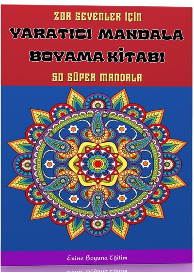 Yaratıcı Mandala Boyama Kitabı Zoru Sevenler İçin