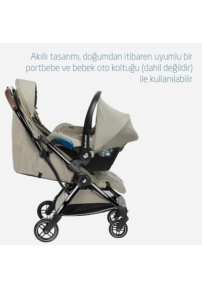 Maxi-Cosi Eva Otomatik Katlanan Kompakt Seyahat Sistem Olabilen Bebek Arabası Twillic Truffle