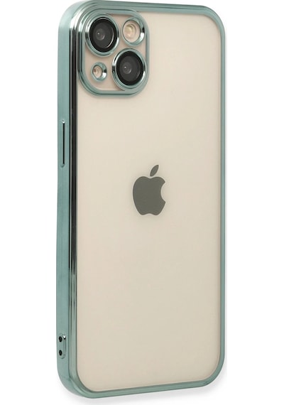 Gld-spt- Newface Apple Uyumlu iPhone 13 Kılıf Razer Lensli Silikon - Yeşil