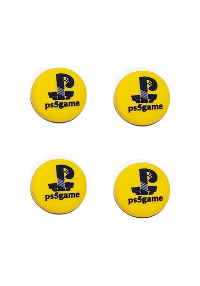 Desenli Sony Ps5/ps4/ps3 Uyumlu Analog Koruyucu Silikon Pad-ps5 Game Sarı
