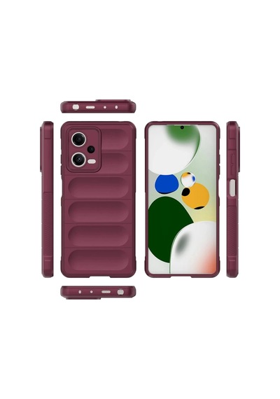 Xiaomi Poco X5 5g Kılıf Optimum Silikon - Bordo Çok Renkli