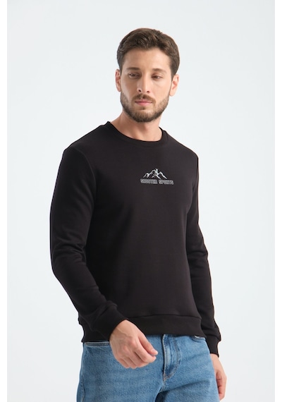 Shooter Sportwear Ribey Tekstil İth.ihr.san.tic.ltd.şti Erkek Üç İplik Sweatshirt Şardonsuz Pamuklu Regular Fit Bisiklet Yaka Spor Sweat siyah Shooter Sportwear Ribey Tekstil İth.ihr.san.tic.ltd.şti Erkek Üç İplik Sweatshirt Şardonsuz Pamuklu Regular Fit Bisiklet Yaka Spor Sweat siyah