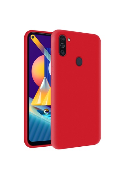 KZY İletişim Samsung Galaxy Uyumlu A11 İçi Kadife Soft Logosuz Lansman Silikon Kapak