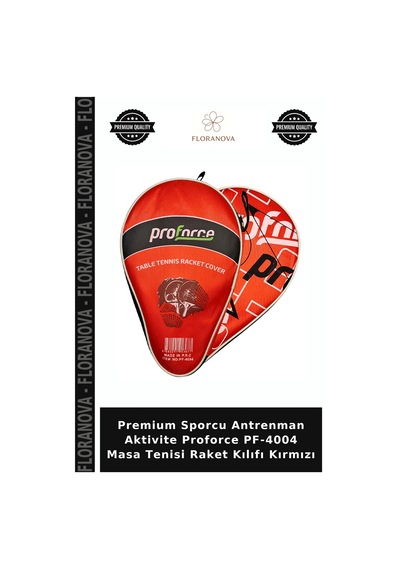 Premium Sporcu Antrenman Aktivite Proforce Pf-4004 Masa Tenisi Raket Kılıfı Kırmızı