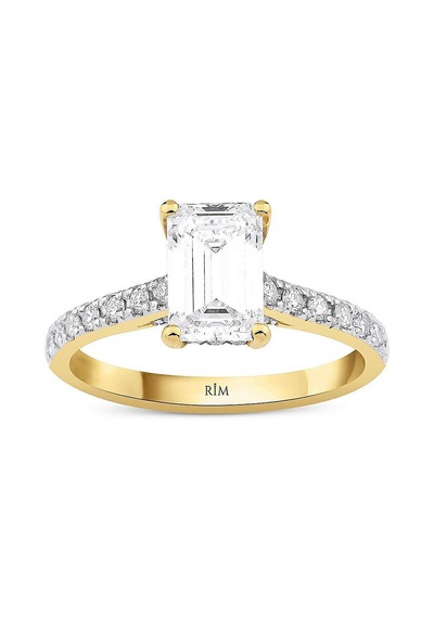 1.95 Karat Emerald Tektaş Laboratuvar Pırlanta Yüzük - Hrd Sertifikalı Altın