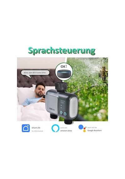 Johgee Bahçe Sulama Bilgisayarı, Wifi Hub, 2 Çıkış, Su Geçirmezlik Ipx5, Otomatik Sulama, Bahçe, Çim İçin Su Z Genel