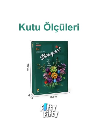 Panlos Dekoratif Ve Koleksiyonluk 17 Çiçekli Buket Modeli 999 Parça Yapım Seti -ffp655001