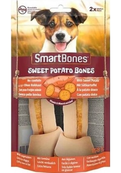 Smartbones Tavuk ve Tatlı Patatesli Medium Düğüm Kemik Köpek Ödülü 2'li 158 G
