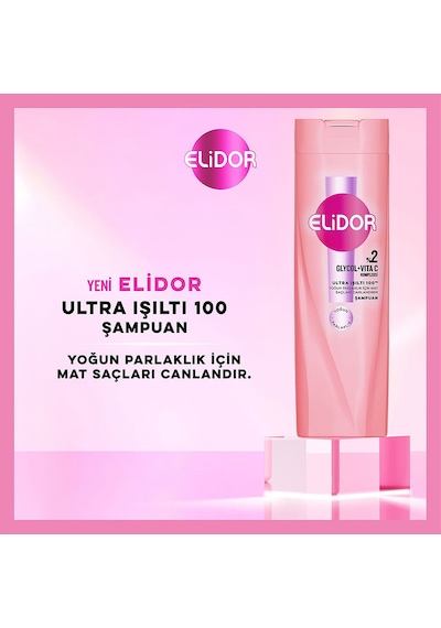 Elidor Ultra Işıltı Yoğun Parlaklık Saç Bakım Şampuanı 3 x 400 ML