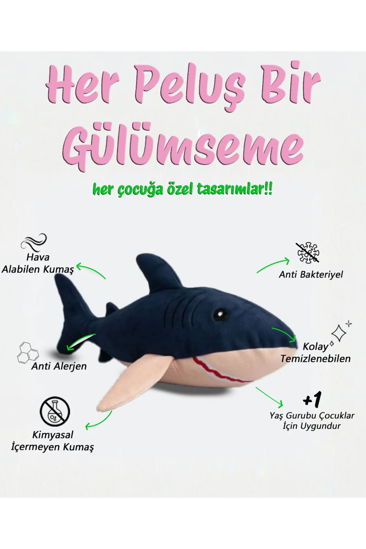 Polly Toys Balık Peluş Çocuklarınızın Oyun Arkadaşı Lacivert