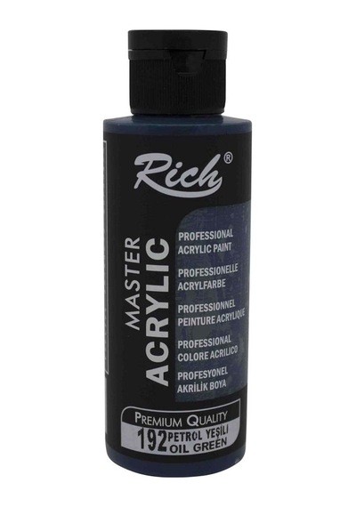 Rich Akrilik Boya Master 120 Cc Petrol Yeşili 192 Çok Renkli