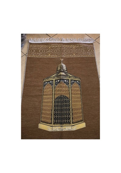 Makam-ı İbrahim Desenli Seccade Altın Detaylı, Burma Püsküllü, Kadife Dokulu Premium Namaz Seccadesi Bej Çok Renkli Makam-ı İbrahim Desenli Seccade Altın Detaylı, Burma Püsküllü, Kadife Dokulu Premium Namaz Seccadesi Bej Çok Renkli