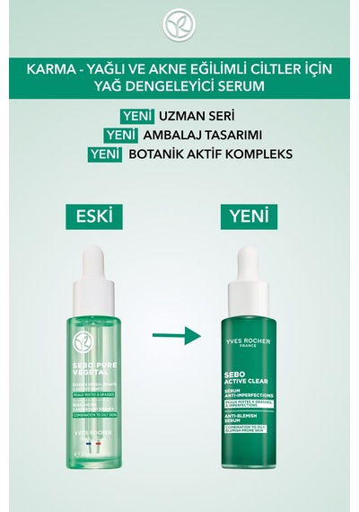 Yves Rocher Arındırıcı Yağ Dengeleyici Serum-süksinik Asit&çinko-sebo Active Clear Botanik Kompleks-30 Ml