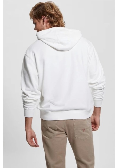 Guess Erkek Finch Beyaz Sweatshirt Beyaz