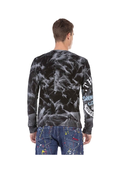 Cipo & Baxx CL453 3 Boyutlu Siyah Erkek Sweatshirt Siyah
