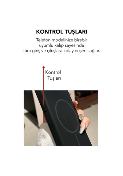 Apple İphone 13 Uyumlu Magsafe Lansman Silikon Kılıf Siyah