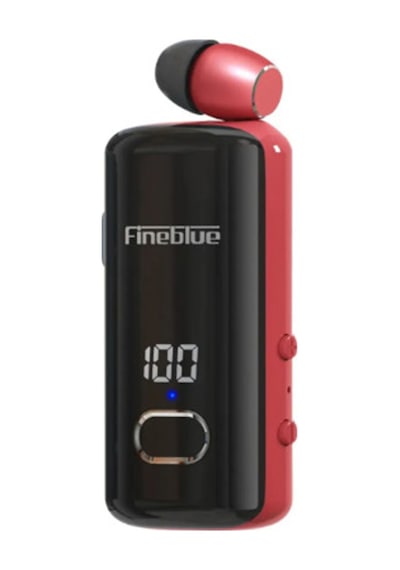 Fineblue F580 Dijital Göstergeli Makaralı Titreşimli Bluetooth Kulaklık Kırmızı