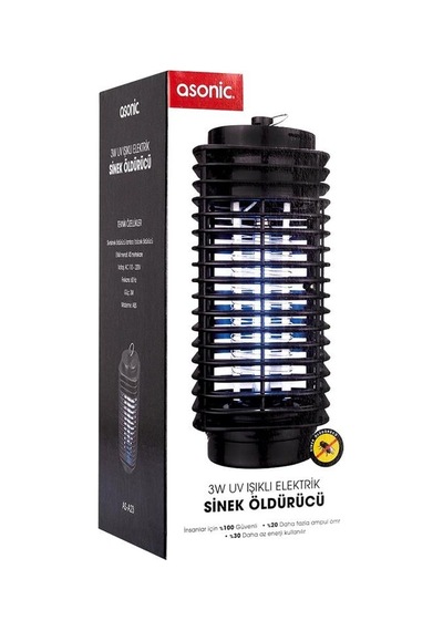 Asonic As-a23 3 Watt Siyah Uv Işıklı Sinek Öldürücü