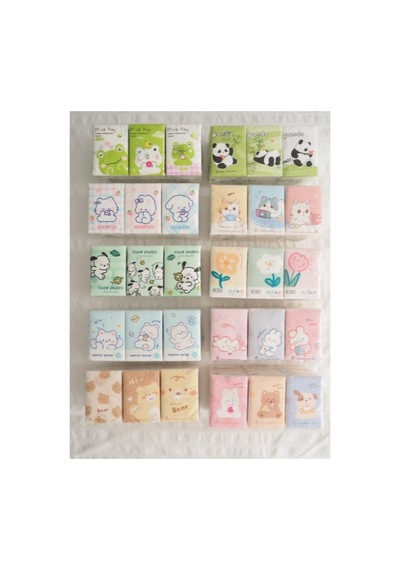 Veraura Lifestyle Sevimli Figürlü Çocuk Mendili 9'lu Paket Sarı