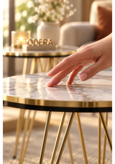 Odera Çift Gold Efes Beyaz Mermer Desenli Elips Orta Sehpa Ve Yuvarlak Zigon Sehpa 4'lü Set Gold Tel Metal Ayaklı Retro Modern Salon Sehpası Diğer Odera Çift Gold Efes Beyaz Mermer Desenli Elips Orta Sehpa Ve Yuvarlak Zigon Sehpa 4'lü Set Gold Tel Metal Ayaklı Retro Modern Salon Sehpası Diğer