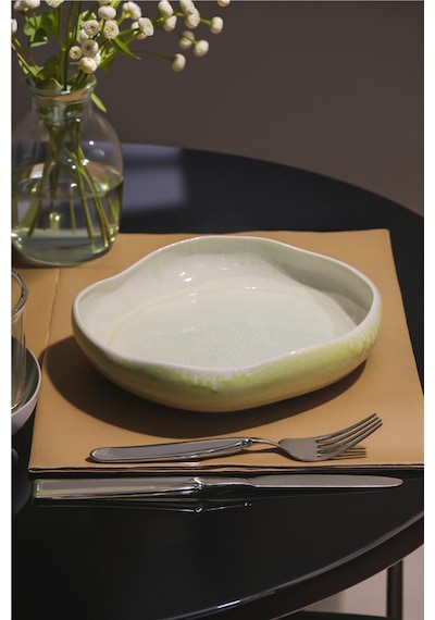 30 Cm Oceana Desenli Porselen Salata Ve Servis Kasesi Beyaz
