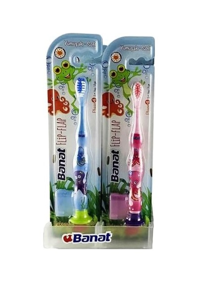 Flip Flap Çocuk Diş Fırçası, Çok Renkli