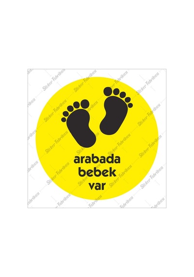 Arabada Bebek Var Sticker - 00001