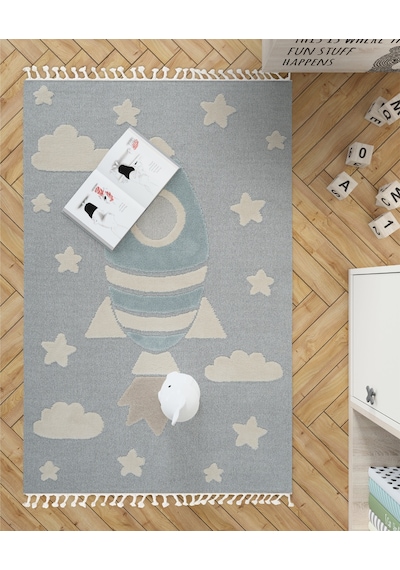 Dolce Vita Halı Kids 474 Space Çocuk Odası Halısı Mavi