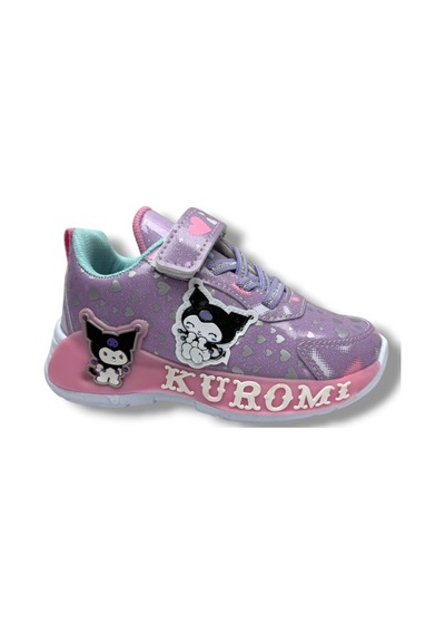 Cakgo Kuromi 725-26 Simli Parlak Deri Anatomik Kız Çocuk Sneaker Lila Pembe 26-30 LILA