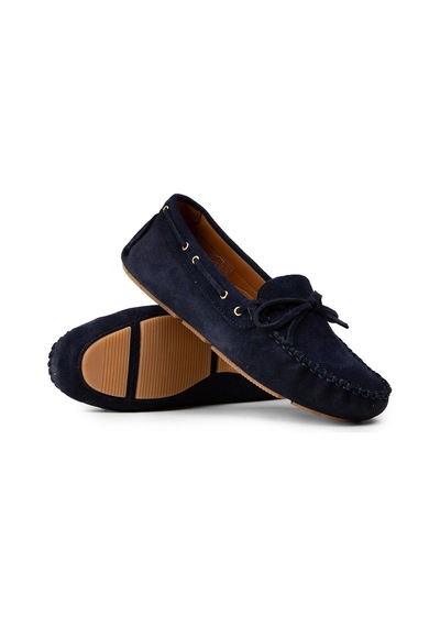 Deery Kadın Hakiki Süet Lacivert Loafer Ayakkabı - Dl505zlcvc01