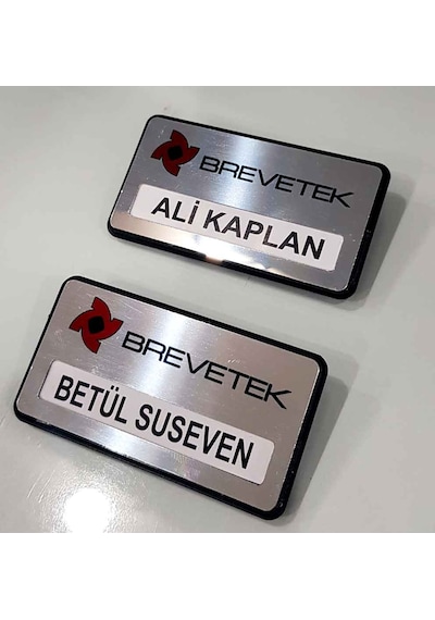 Yaka Kartı Metal Mıknatıslı Yaka Kartı Ürün 4-Baskili