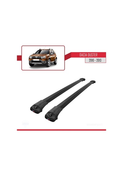 Dacia Duster 2010-2013 Arası İle Uyumlu Ace-1 Ara Atkı Tavan Barı Siyah