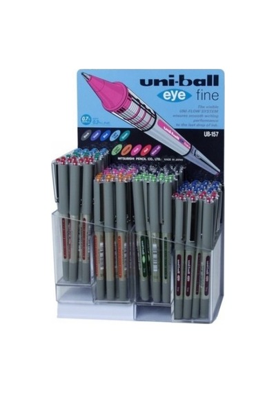 Uni-ball Roller Kalem Eye Fine Bilye Uç 0.7 Mm 120 Li Karışık Renk Ub-157 Çok Renkli