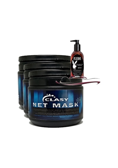 Clasy Net Mask 450ml Saç Bakım Maskesi 3 Adet Ile 120ml Playboy Masaj Yağı