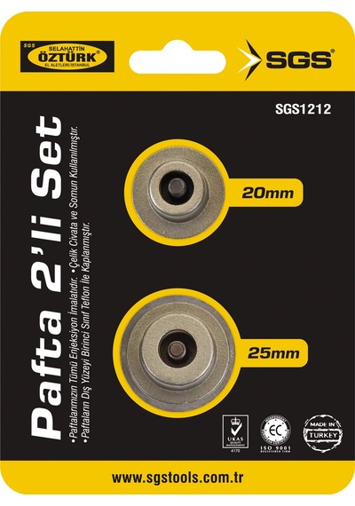 Sgs Pprc Boru Kaynak Pafta 2'Li Set 20 Mm - 25 Mm -